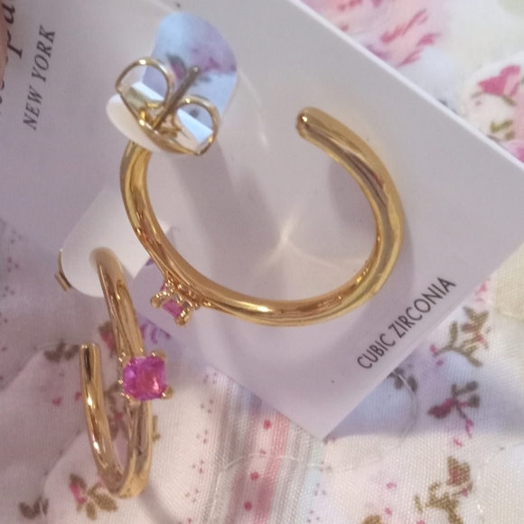 Kate Spade Little Luxuries Rose Gold Hoop Earrings - Picture 7 of 12